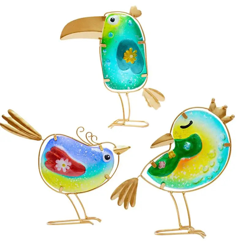 Bird Figurines Colorful Metal Glass Bird Outside Yard Decoration Set Of 3 Garden Art Statues Spring Outdoor Animal Figurine Lawn
Bird Figurines Colorful Metal Glass Bird Outside Yard Decoration Set Of 3 Garden Art Statues Spring Outdoor Animal Figurine Lawn