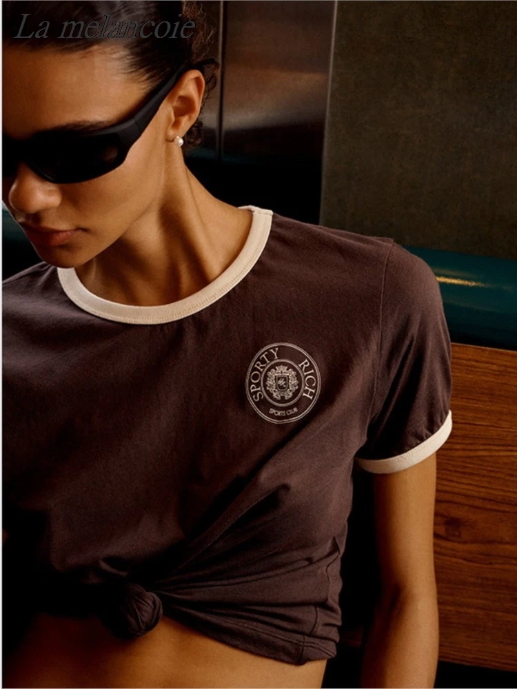 Cotton T-Shirts For Women Chic Letter Printed T-shirts Summer 2024 New Casual Loose Sport Tees O-Neck Short Sleeve Tops Female
Cotton T-Shirts For Women Chic Letter Printed T-shirts Summer 2024 New Casual Loose Sport Tees O-Neck Short Sleeve Tops Female