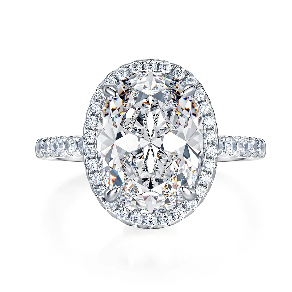 3 Carat Oval Moissanite Ring Women's 925 Sterling Silver 8x10mm Egg Shaped Engagement Diamond Ring
3 Carat Oval Moissanite Ring Women's 925 Sterling Silver 8x10mm Egg Shaped Engagement Diamond Ring