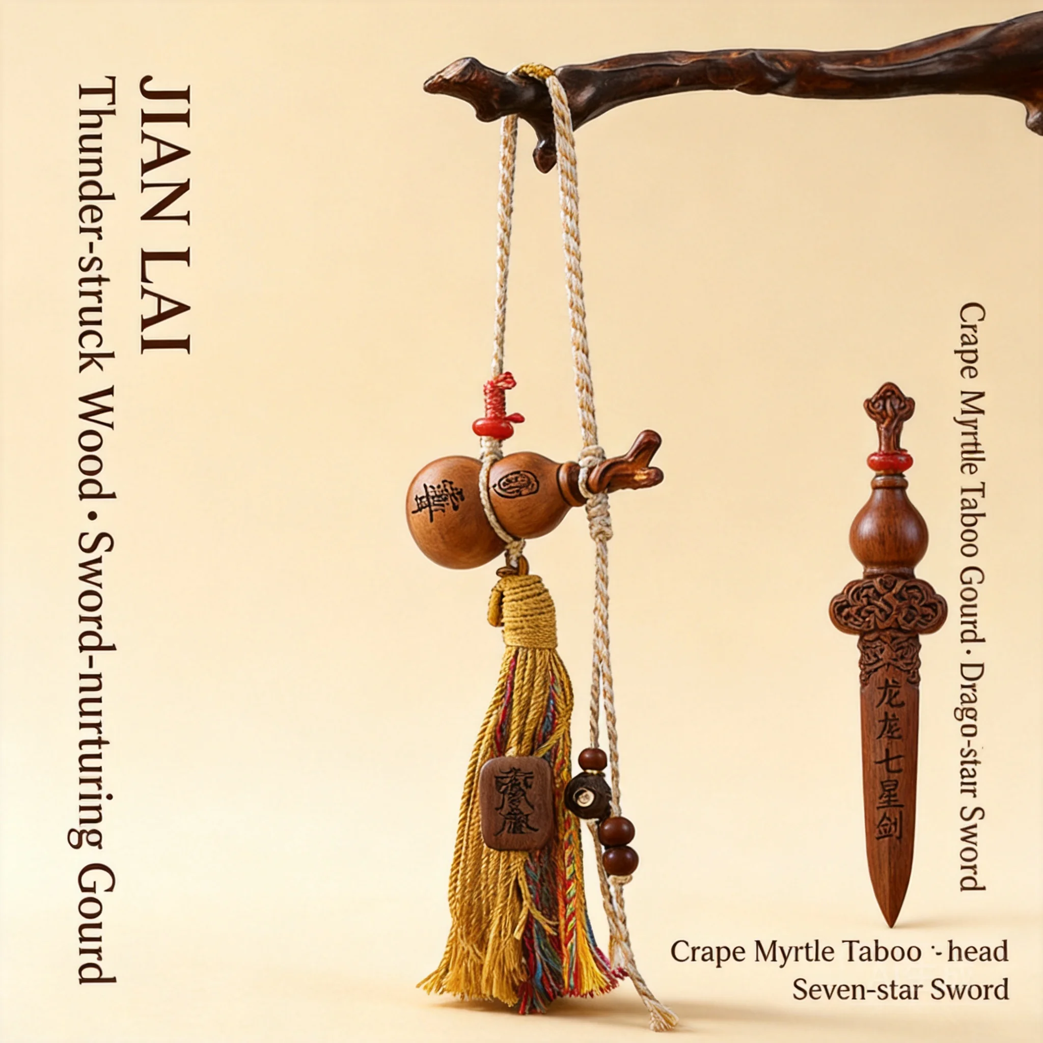 Chinese Style Thunder Struck Wood Gourd Car Hanger Lucky Blessing Tassel Pendant Taoist Ziwei Amulet Auto Interior Decor Good
Chinese Style Thunder Struck Wood Gourd Car Hanger Lucky Blessing Tassel Pendant Taoist Ziwei Amulet Auto Interior Decor Good