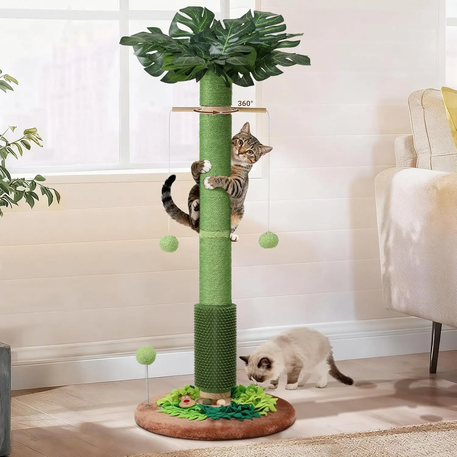 Cat Scratching Post, 40' Tall Modern Cat Scratcher Tree with Leaves, Siscal Scratching Posts for Indoor Cats Adults with
Cat Scratching Post, 40' Tall Modern Cat Scratcher Tree with Leaves, Siscal Scratching Posts for Indoor Cats Adults with