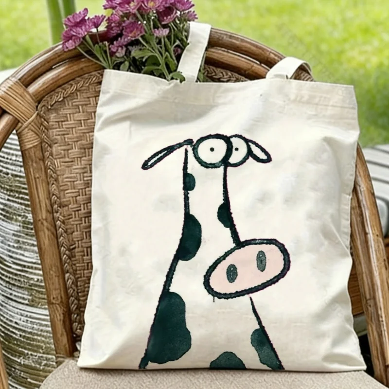 1PC Funny Hand-Drawn Cow with Glasses Canvas Tote Bag Eco-friendly Reusable Shoulder Bag for Animal Lovers
1PC Funny Hand-Drawn Cow with Glasses Canvas Tote Bag Eco-friendly Reusable Shoulder Bag for Animal Lovers