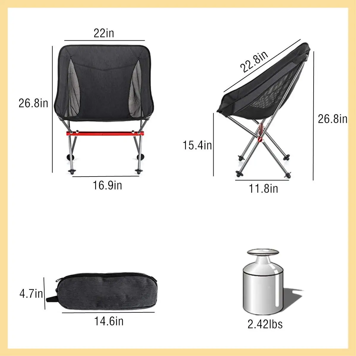 AA90-Camping Chairs Ultralight Folding Camping Chair Portable Compact For Outdoor Camp Beach Travel Picnic Hiking Lightweight
AA90-Camping Chairs Ultralight Folding Camping Chair Portable Compact For Outdoor Camp Beach Travel Picnic Hiking Lightweight