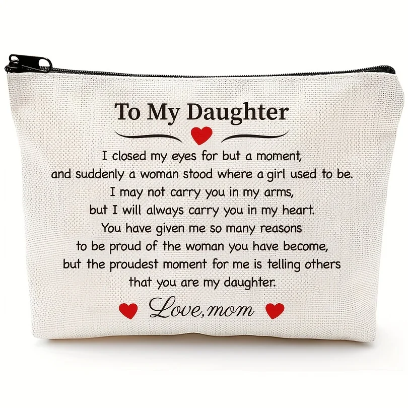 Daughter Gift From Mom To My Daughter Makeup Cosmetic Bag Birthday Graduation Gift For Daughter Wedding Gift Adult Cosmetic Bag,
Daughter Gift From Mom To My Daughter Makeup Cosmetic Bag Birthday Graduation Gift For Daughter Wedding Gift Adult Cosmetic Bag,