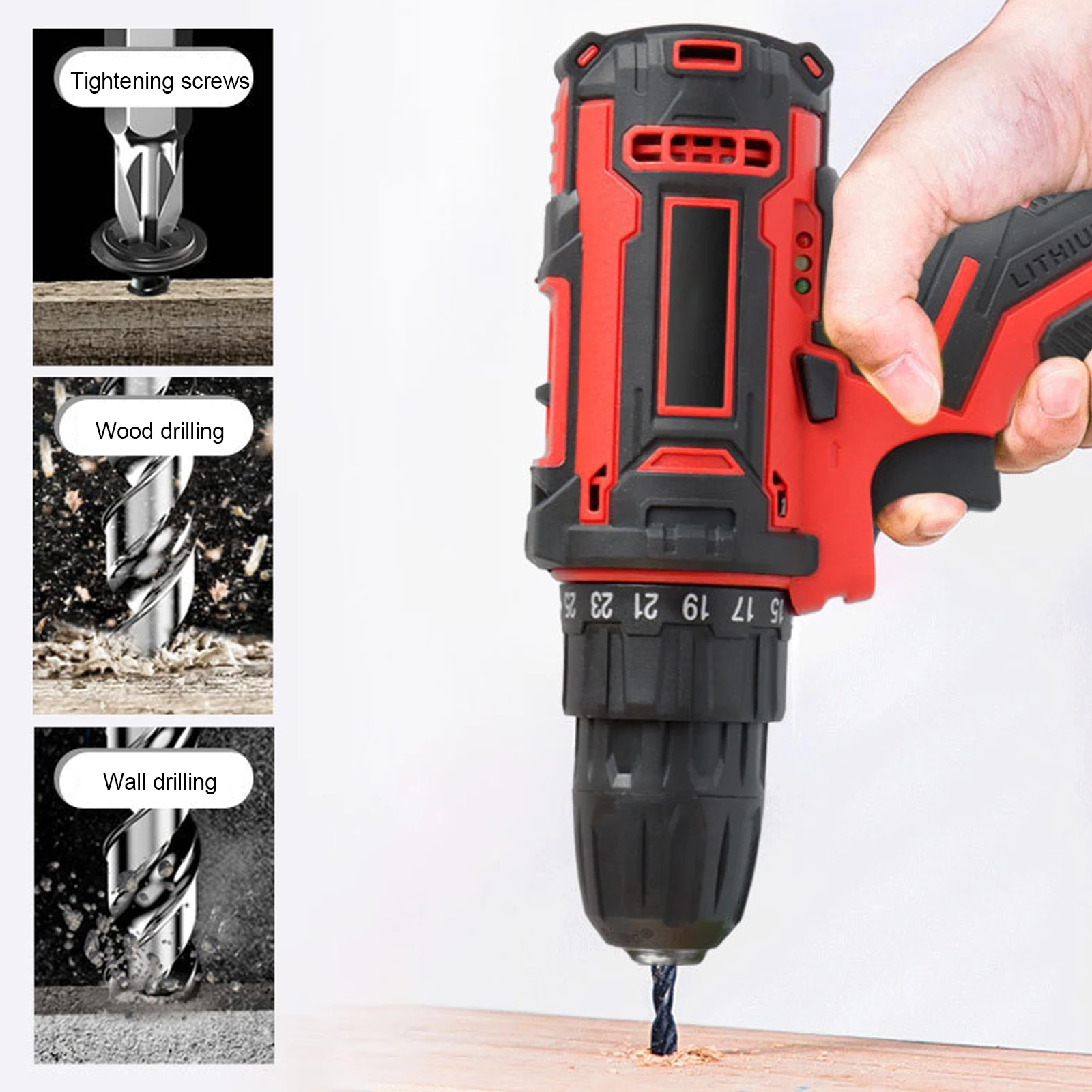 Cordless Drill Electric Screwdriver 12V Mini Wireless Power Tools Impact Driver DC Lithium Battery Rechargeable Electric Drill
Cordless Drill Electric Screwdriver 12V Mini Wireless Power Tools Impact Driver DC Lithium Battery Rechargeable Electric Drill