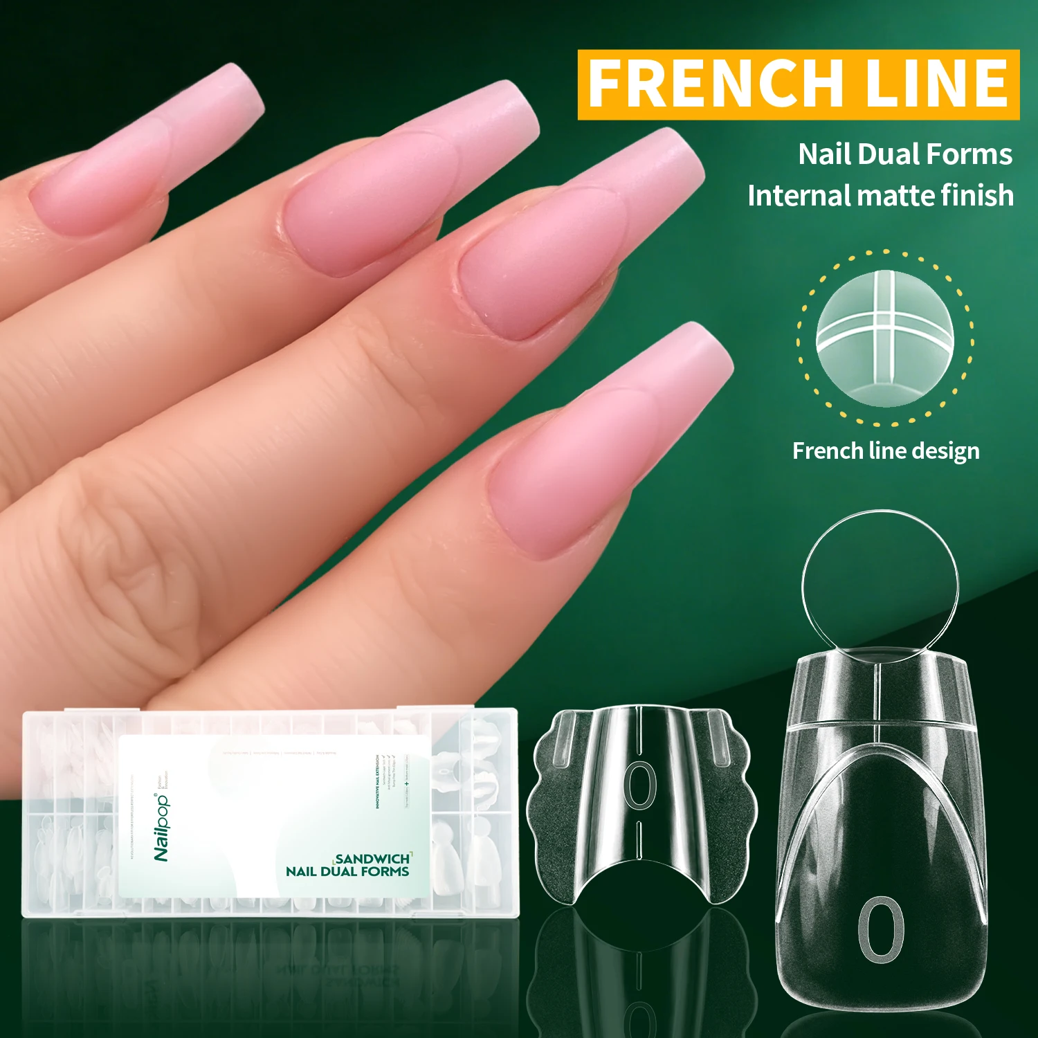 Nailpop 280 шт. формы для наращивания ногтей: французские, с внутренней линией, двойные, сэндвич, типсы-гробики, миндалевидные, овальные, матовые, прозрачные. Инструменты для DIY-наращивания и дизайна ногтей.
Nailpop 280 шт. формы для наращивания ногтей: французские, с внутренней линией, двойные, сэндвич, типсы-гробики, миндалевидные, овальные, матовые, прозрачные. Инструменты для DIY-наращивания и дизайна ногтей.