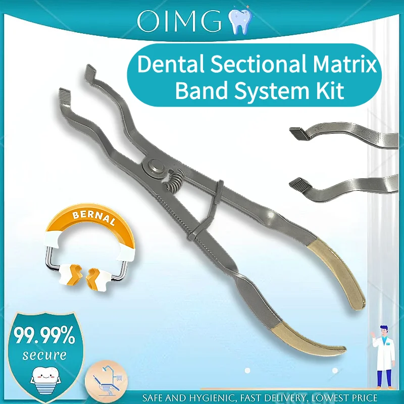 Professional Dental Set: Band Placement Pliers, Matrix Band, Rubber Dam Frame, Separators, Ligature Ties
Professional Dental Set: Band Placement Pliers, Matrix Band, Rubber Dam Frame, Separators, Ligature Ties