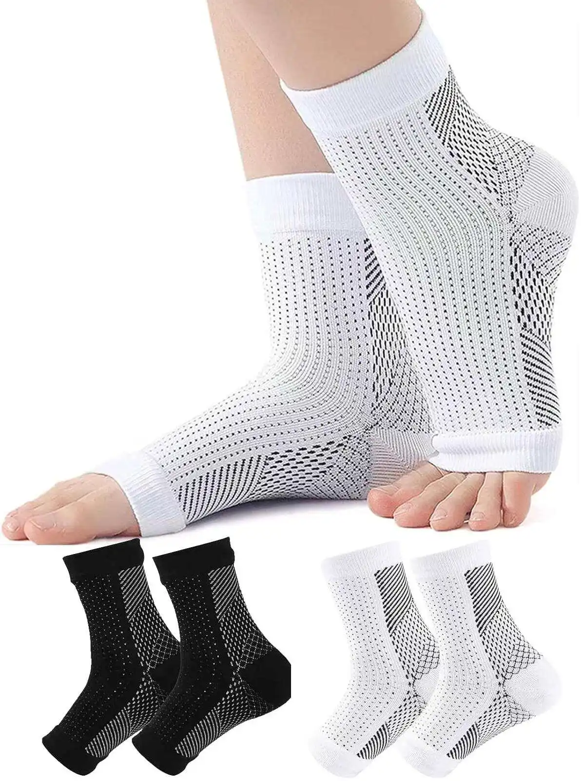 2 Pairs Plantar Fasciitis Compression Socks Ankle Brace Sleeve Foot Pain Relief Arch Support Heel Spurs Anti-Fatigue Breathable Sports Socks for Men Women Running Gym Fitness
2 Pairs Plantar Fasciitis Compression Socks Ankle Brace Sleeve Foot Pain Relief Arch Support Heel Spurs Anti-Fatigue Breathable Sports Socks for Men Women Running Gym Fitness