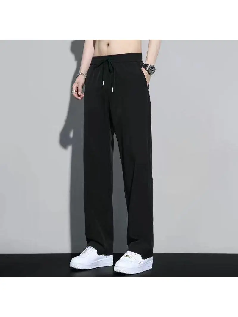 Ice Silk Men's Loose Straight Leg Pants Thin Qui Dry Casual Long Trousers Summer Direct S High Waist Polyester Fiber
Ice Silk Men's Loose Straight Leg Pants Thin Qui Dry Casual Long Trousers Summer Direct S High Waist Polyester Fiber