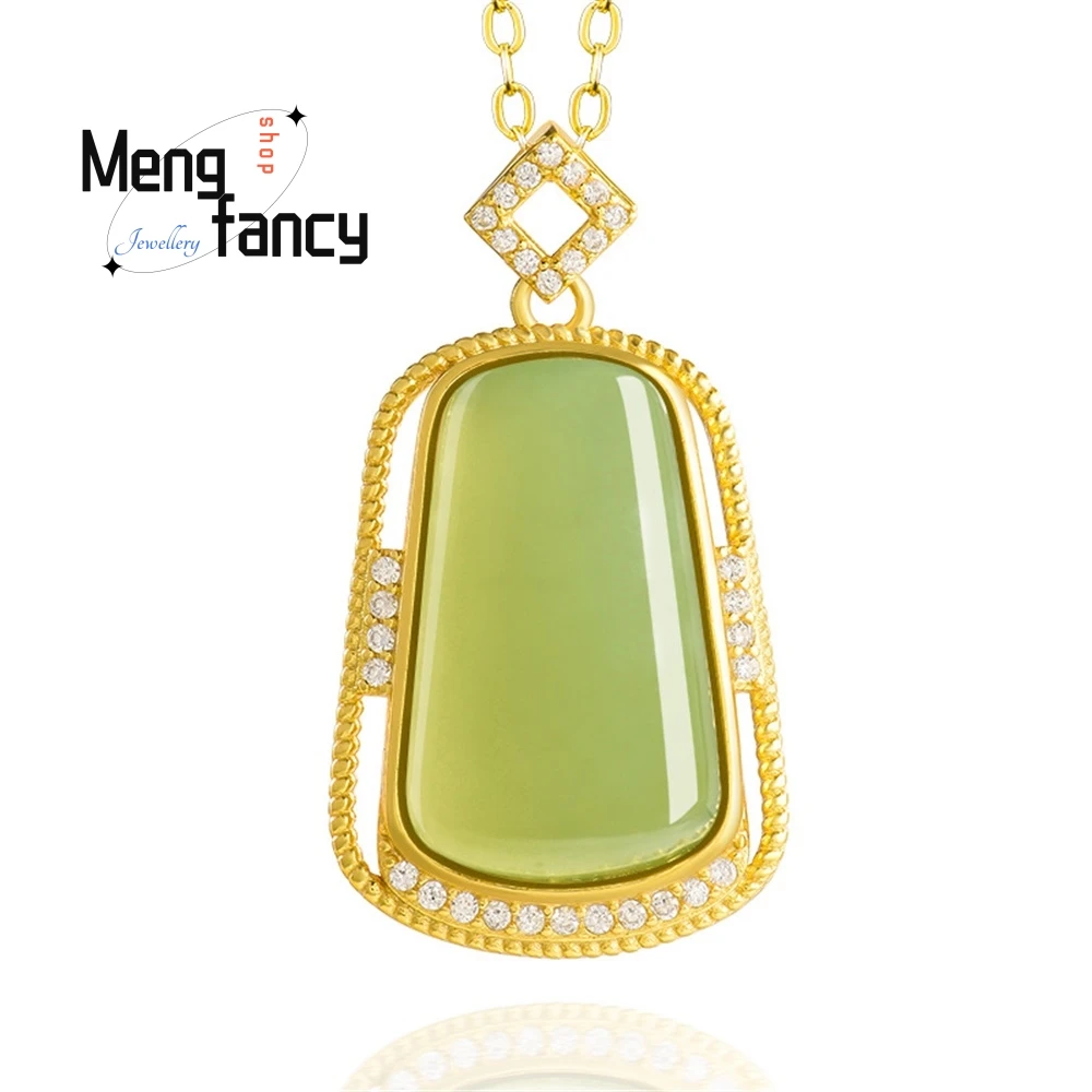 Genuine Natural Old Material Hetian Jade Wu Shi Brand Pendant Genuine S925 Silver Inlaid Jade Necklace Pendant For Men And Women
Genuine Natural Old Material Hetian Jade Wu Shi Brand Pendant Genuine S925 Silver Inlaid Jade Necklace Pendant For Men And Women