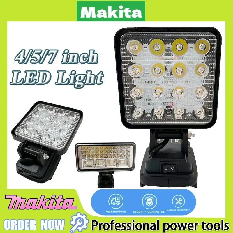 Портативный светодиодный прожектор Makita 4/5/7 дюймов, беспроводной, для работы на улице, рыбалки, ручной, аварийный, совместим с аккумулятором 18В
Портативный светодиодный прожектор Makita 4/5/7 дюймов, беспроводной, для работы на улице, рыбалки, ручной, аварийный, совместим с аккумулятором 18В