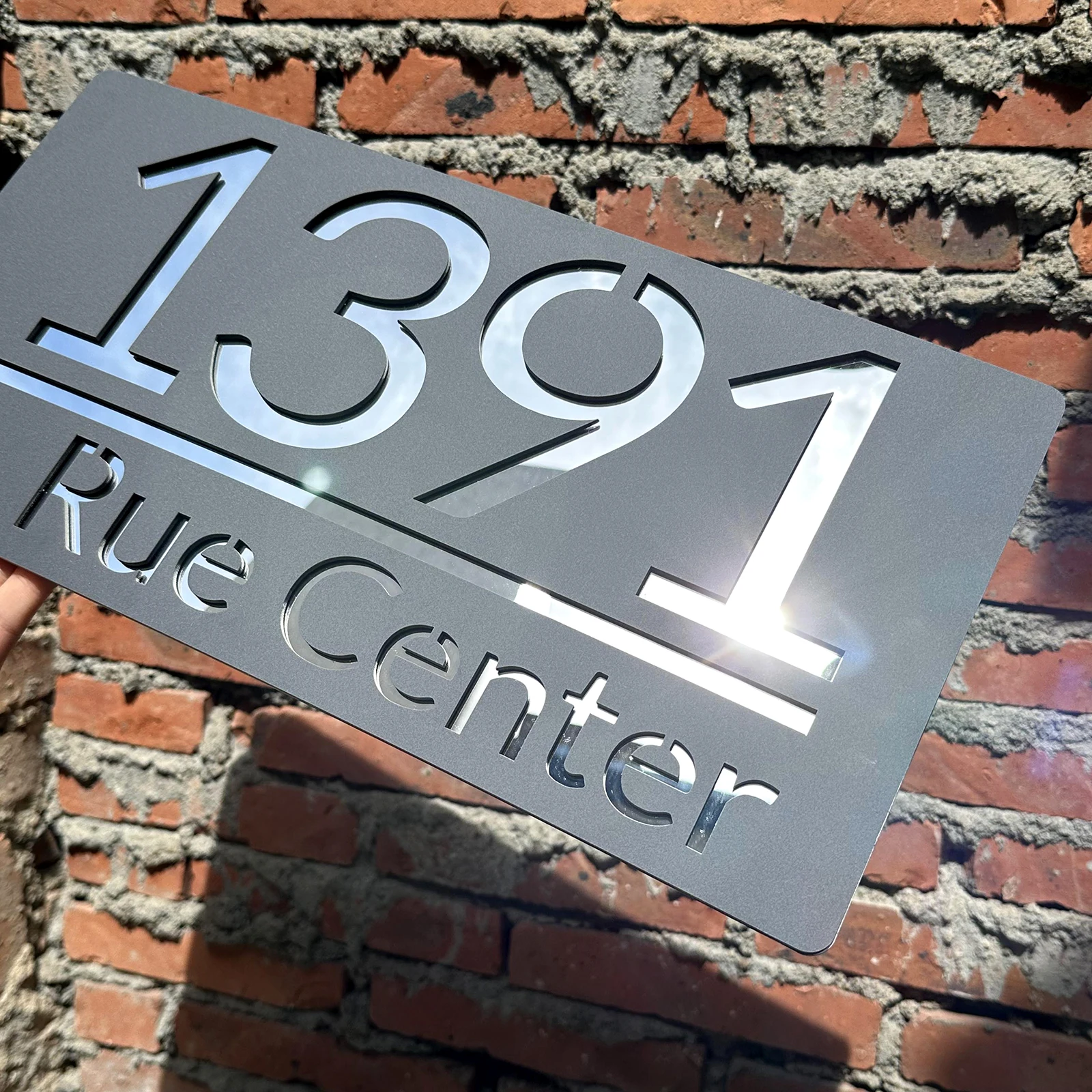 Personalized Outdoor House Number Sign Matte Grey Acrylic 3D Laser Cut Plaque Street Family Name House Sign for Outside
Personalized Outdoor House Number Sign Matte Grey Acrylic 3D Laser Cut Plaque Street Family Name House Sign for Outside