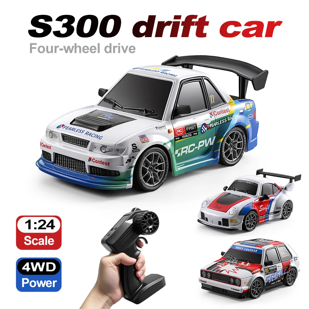 S300 1/24 RC Car 2.4G High Speed Drift 4WD Remote Control Car With Led Light Radio Controlled GTR Racing Model Boy Toy Gift
S300 1/24 RC Car 2.4G High Speed Drift 4WD Remote Control Car With Led Light Radio Controlled GTR Racing Model Boy Toy Gift