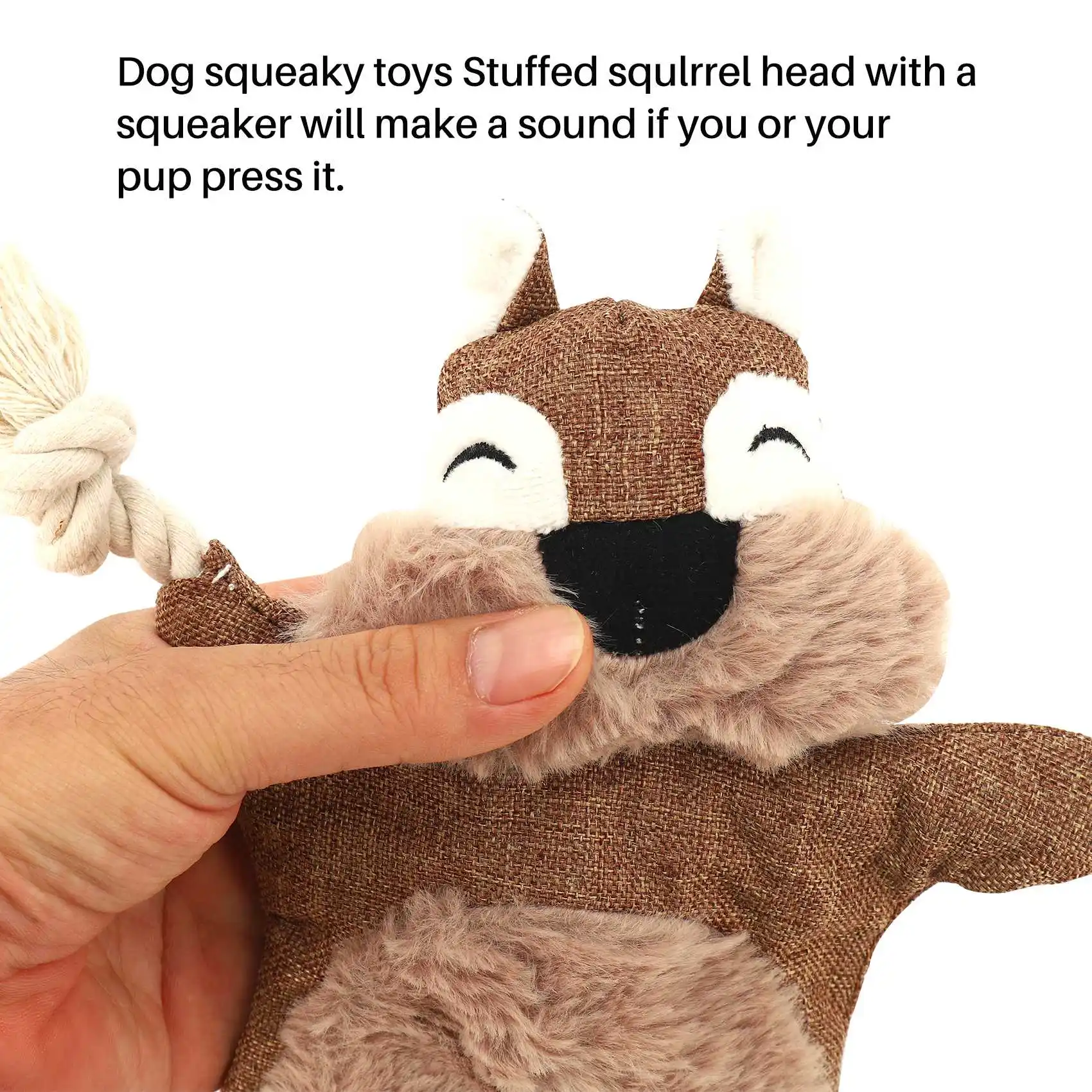 ABIY Stuffless Dog Toys for Puppy, Crinkle Squeaky Dog Chew Toys Squirrel Plush Dog Toy with Rope Knots for Small Dogs
ABIY Stuffless Dog Toys for Puppy, Crinkle Squeaky Dog Chew Toys Squirrel Plush Dog Toy with Rope Knots for Small Dogs