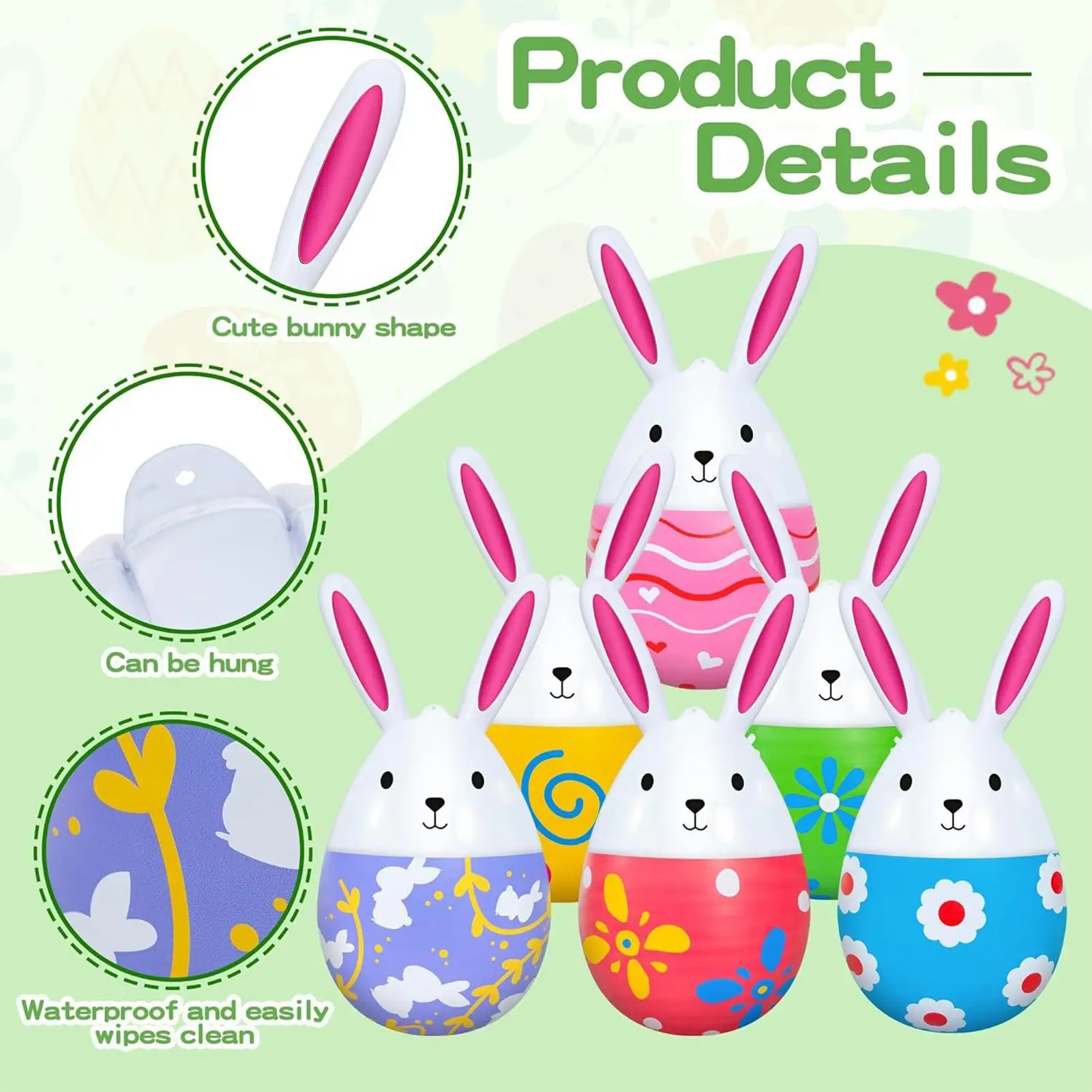 Надувные пасхальные яйца, 6 предметов, домашняя и уличная вечеринка, игрушка из ПВХ, кроличье яйцо, надувная игрушка для дома, фермерского дома, квартиры, сада
Надувные пасхальные яйца, 6 предметов, домашняя и уличная вечеринка, игрушка из ПВХ, кроличье яйцо, надувная игрушка для дома, фермерского дома, квартиры, сада