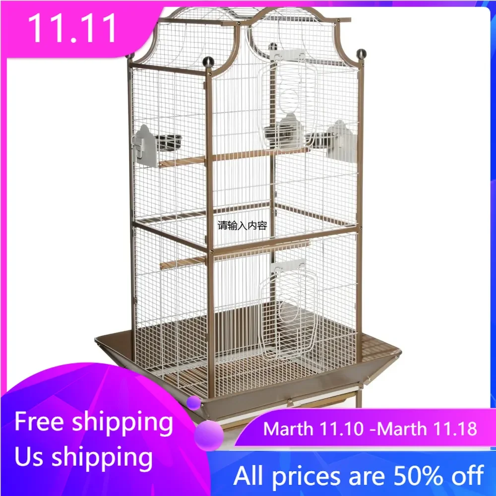 Convenient Bird Cage style Pagoda Xuanfeng Parrot Cage, 24 inches long x 22 inches wide x 58.5 inches high chocolate color
Convenient Bird Cage style Pagoda Xuanfeng Parrot Cage, 24 inches long x 22 inches wide x 58.5 inches high chocolate color