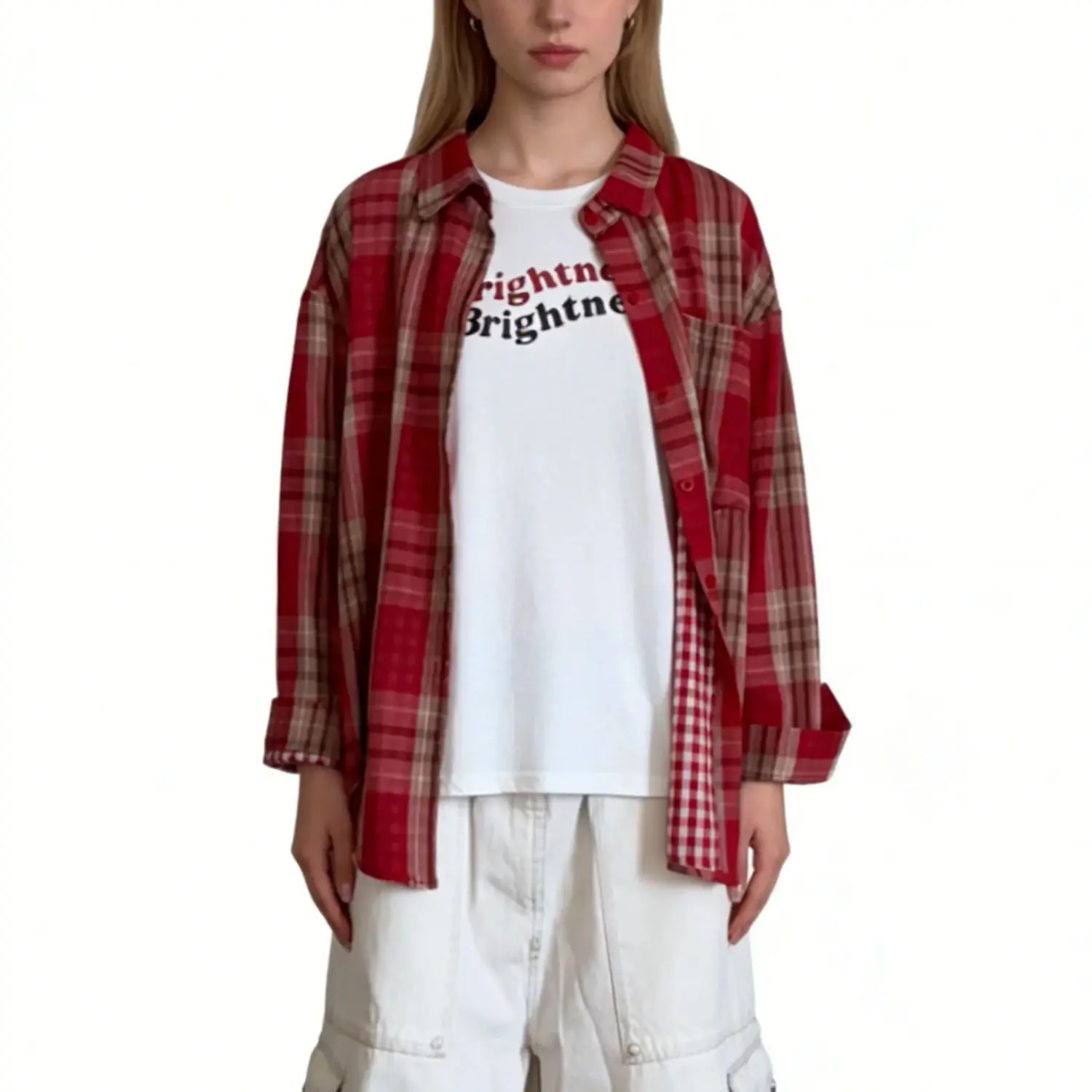 Women's Casual Red Mesh Shirt Spring Autumn Long Sleeve Turn-down Collar Y2K Harajuku High Street Fashion Lazy Loose Top Clothes
Women's Casual Red Mesh Shirt Spring Autumn Long Sleeve Turn-down Collar Y2K Harajuku High Street Fashion Lazy Loose Top Clothes