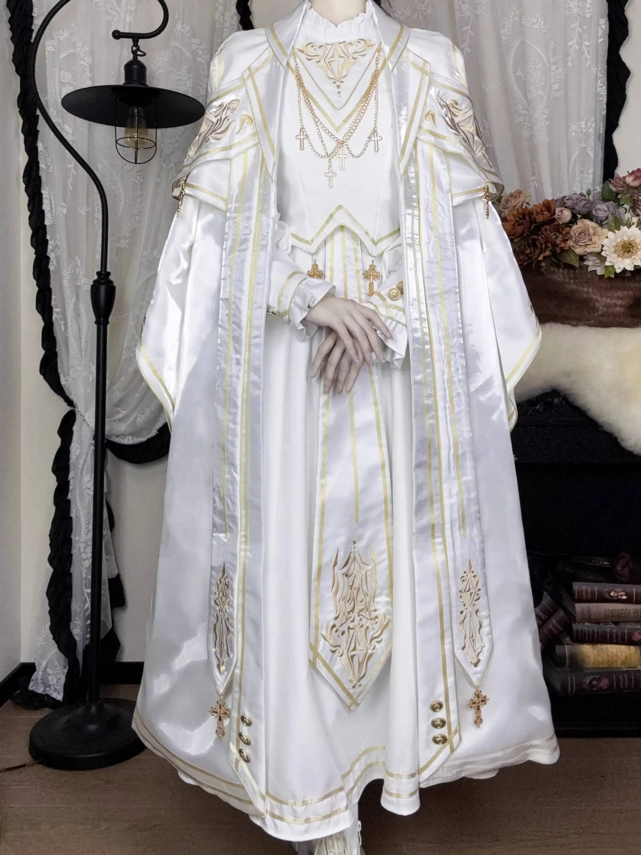 Girl's Neverland Holy Judgment Lolita Embroidered Luxurious Greek Style Dress And Coat Set Chinese Style Hanfu
Girl's Neverland Holy Judgment Lolita Embroidered Luxurious Greek Style Dress And Coat Set Chinese Style Hanfu