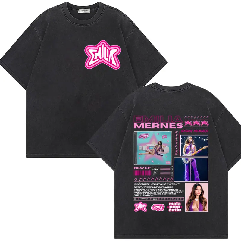 Singer Emilia Mernes MP3 Album Merch T Shirt Men Women Fashion Y2k Vintage Washed T-shirt Summer 100% Cotton Oversized T-shirts
Singer Emilia Mernes MP3 Album Merch T Shirt Men Women Fashion Y2k Vintage Washed T-shirt Summer 100% Cotton Oversized T-shirts