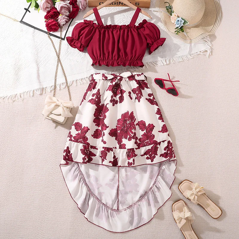 2025 Summer Child Clothes Sets Sleeveless Ruffles Tops Print Floral Skirts 2 Piece Sets Designer Girls Clothes Sets 8-12T
2025 Summer Child Clothes Sets Sleeveless Ruffles Tops Print Floral Skirts 2 Piece Sets Designer Girls Clothes Sets 8-12T