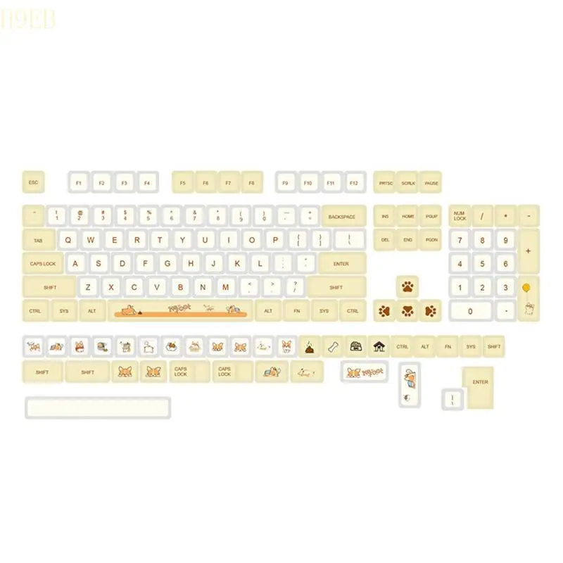 H9EB 138 Keys KeyCap PBT XDA милый Corgi Dye-Sub-Sub Perlonsemical Mechanical Mechanical Keycaps
H9EB 138 Keys KeyCap PBT XDA милый Corgi Dye-Sub-Sub Perlonsemical Mechanical Mechanical Keycaps