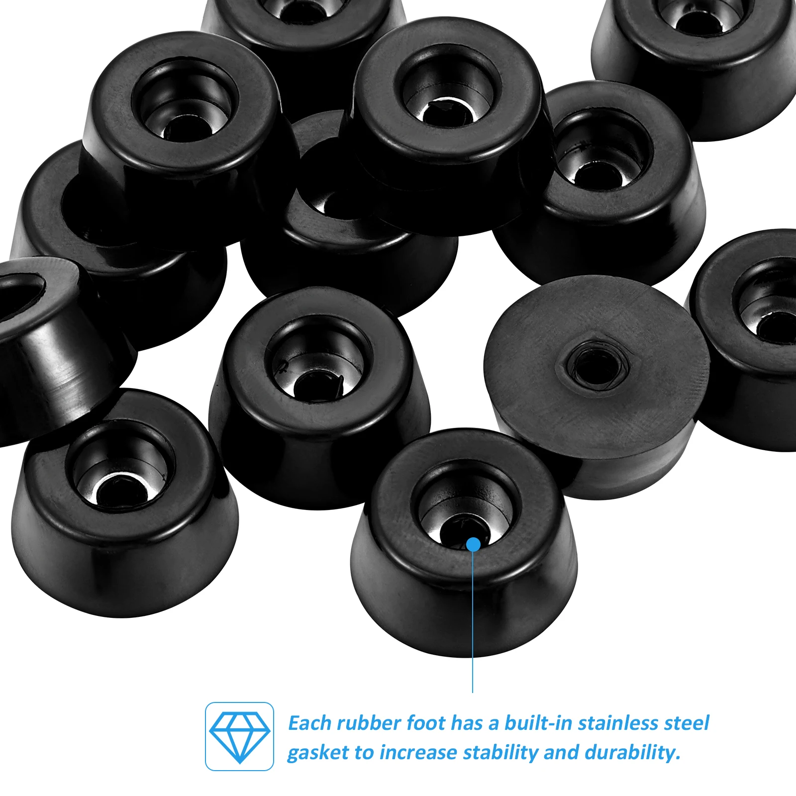 Rubber Feet Kit for Furniture Chairs Cutting Board Non Slip Bumpers Protect Countertops Floors Premium Material
Rubber Feet Kit for Furniture Chairs Cutting Board Non Slip Bumpers Protect Countertops Floors Premium Material
