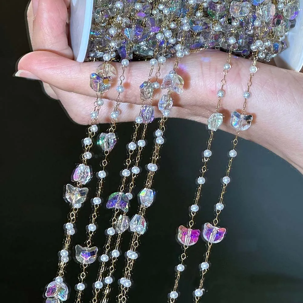 0,5 метра 1 метр красочный кристалл милый кот из бисера имитация жемчуга цепочка для DIY ожерелье браслет ювелирные аксессуары
0,5 метра 1 метр красочный кристалл милый кот из бисера имитация жемчуга цепочка для DIY ожерелье браслет ювелирные аксессуары