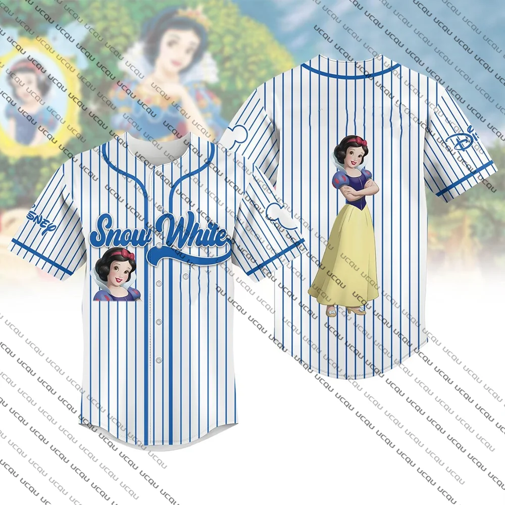 Summer Snow White Baseball Jersey Seven Dwarfs T-shirt Disney Princess Movie Jersey T-shirt Fashion Leisure Vacation Top
Summer Snow White Baseball Jersey Seven Dwarfs T-shirt Disney Princess Movie Jersey T-shirt Fashion Leisure Vacation Top