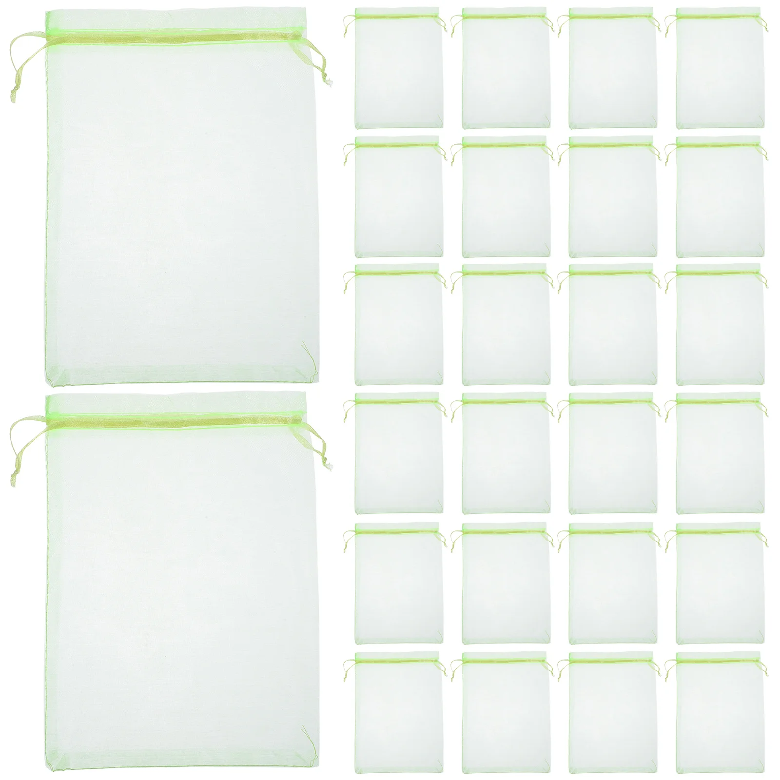 30pcs Fruit Mesh Bags 15X20Cm Green Drawstring Lightweight Durable Garden Netting For Vegetables Fruits Protection Against Birds
30pcs Fruit Mesh Bags 15X20Cm Green Drawstring Lightweight Durable Garden Netting For Vegetables Fruits Protection Against Birds