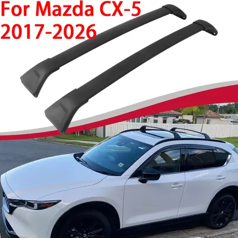 マツダ CX-5 CX5 2017-2026 ルーフラッククロスバー、耐荷重アルミ製荷物キャリア、自転車・カヌー用クロスバー