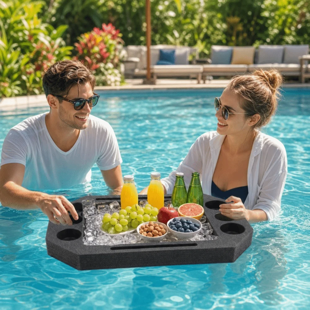 Creative Multi-Function Floating Drink Rack Multi-Hole Waterproof Swimming Pool Floating Tray Stable Drink Floating Tray Party
Creative Multi-Function Floating Drink Rack Multi-Hole Waterproof Swimming Pool Floating Tray Stable Drink Floating Tray Party