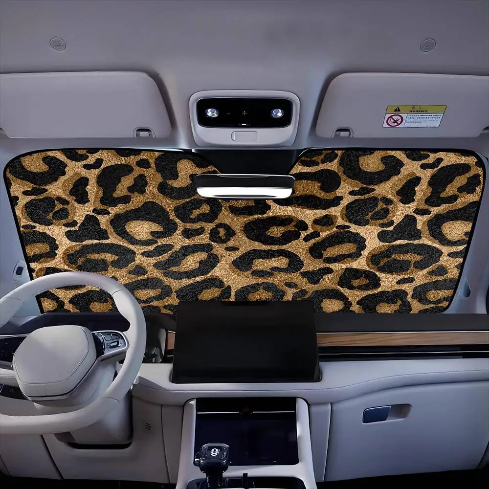 Leopard Print Panther Car SunShade Windshield Sun Shade Personalized Picture Block UV Rays Visor Protector 
Leopard Print Panther Car SunShade Windshield Sun Shade Personalized Picture Block UV Rays Visor Protector