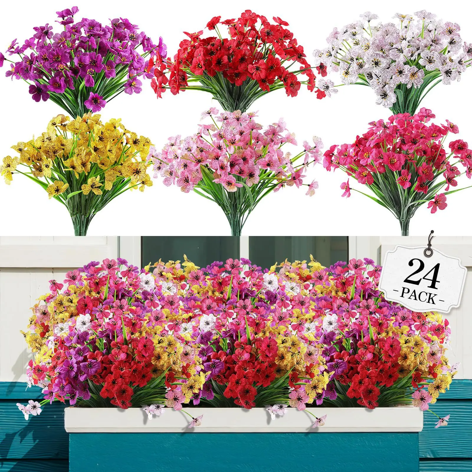 12/16/24 Bundles Artificial Flowers for Outdoor No Fade Fake Plastic Outside Flowers Faux Plants for Decoration Hanging Planters
12/16/24 Bundles Artificial Flowers for Outdoor No Fade Fake Plastic Outside Flowers Faux Plants for Decoration Hanging Planters