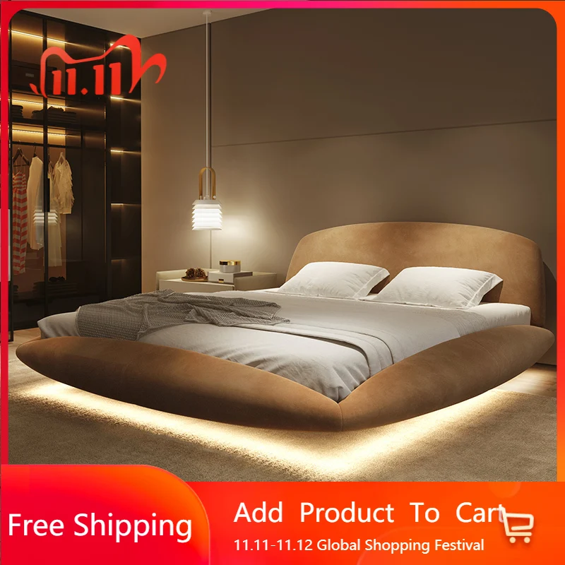 Luxury Light Luxury Bed Technology Cloth Soft Atmosphere Master Bedroom Bed Modern Designer Organizer Muebles Hotel Furniture
Luxury Light Luxury Bed Technology Cloth Soft Atmosphere Master Bedroom Bed Modern Designer Organizer Muebles Hotel Furniture