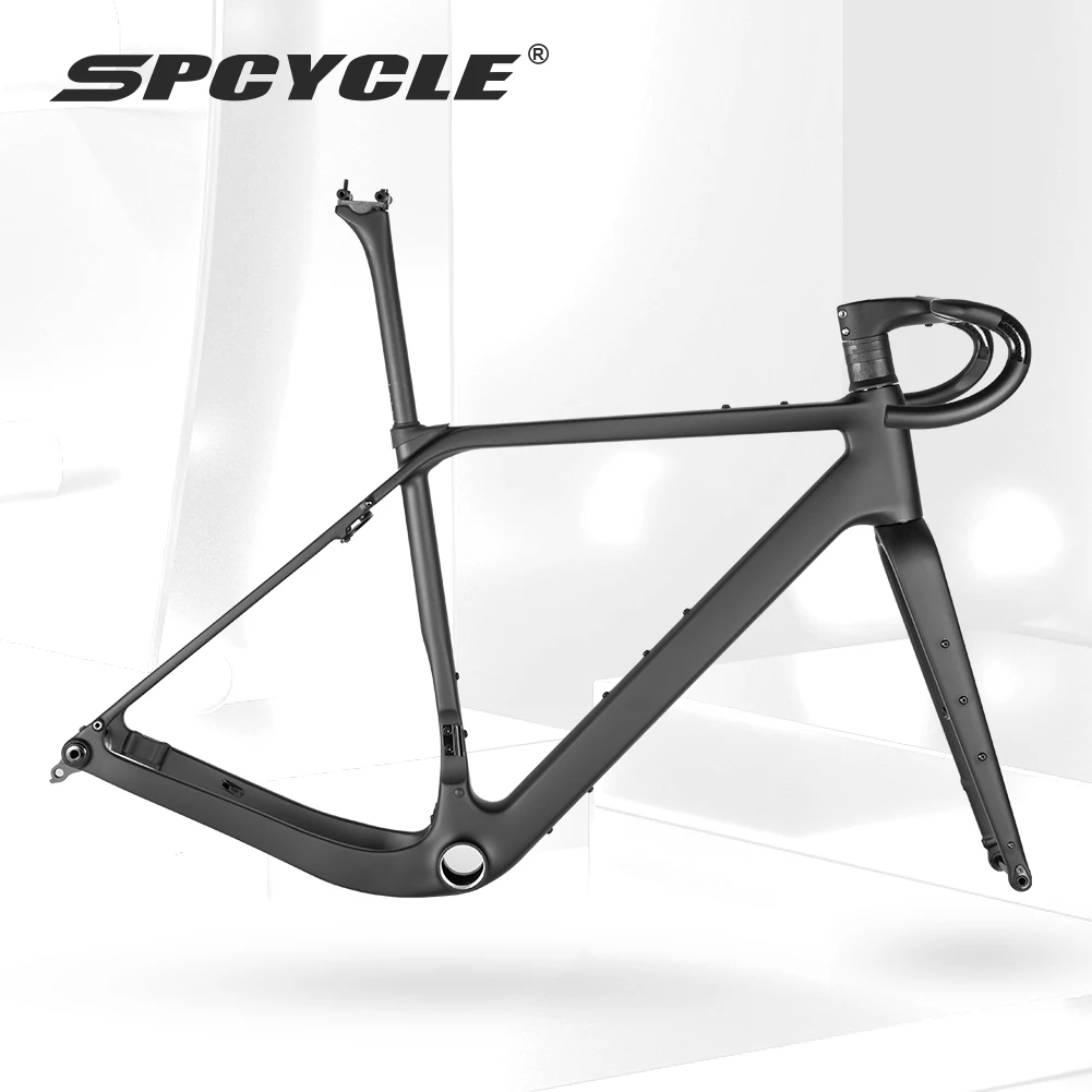 Spcycle G058 Carbon Gravel Bike Frame Max Tire 700x50C UDH Hanger T47 BB Gravel Bicycle Carbon Frameset With HB-068 Handlebar
Spcycle G058 Carbon Gravel Bike Frame Max Tire 700x50C UDH Hanger T47 BB Gravel Bicycle Carbon Frameset With HB-068 Handlebar