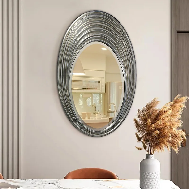 Decorative oval mirror wall-mounted toilet bathroom cosmetic mirror
Decorative oval mirror wall-mounted toilet bathroom cosmetic mirror
