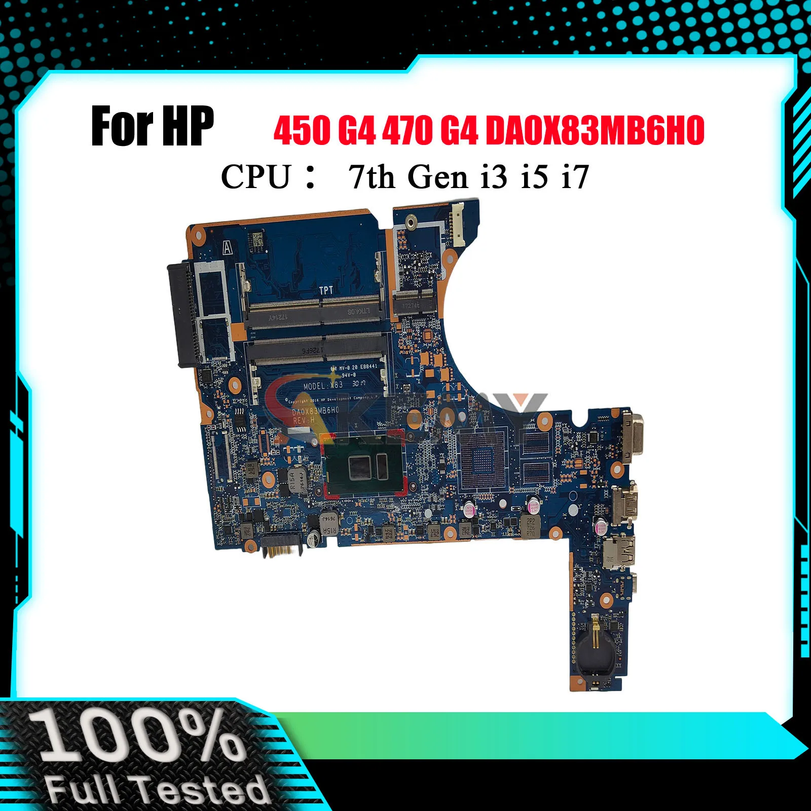 DA0X83MB6H0 Материнская плата для ноутбука HP ProBook 450 G4 с процессором i3 i5 i7 DDR4 907700-001 907700-601 100% полностью протестирована
DA0X83MB6H0 Материнская плата для ноутбука HP ProBook 450 G4 с процессором i3 i5 i7 DDR4 907700-001 907700-601 100% полностью протестирована