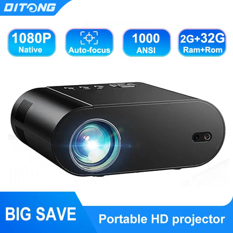 DITONG Projector 4K Android with Dual WiFi 6 and Bluetooth Auto Keystone Auto Focus Home Theatre HD Native 1080P Outdoor Movie
DITONG Projector 4K Android with Dual WiFi 6 and Bluetooth Auto Keystone Auto Focus Home Theatre HD Native 1080P Outdoor Movie