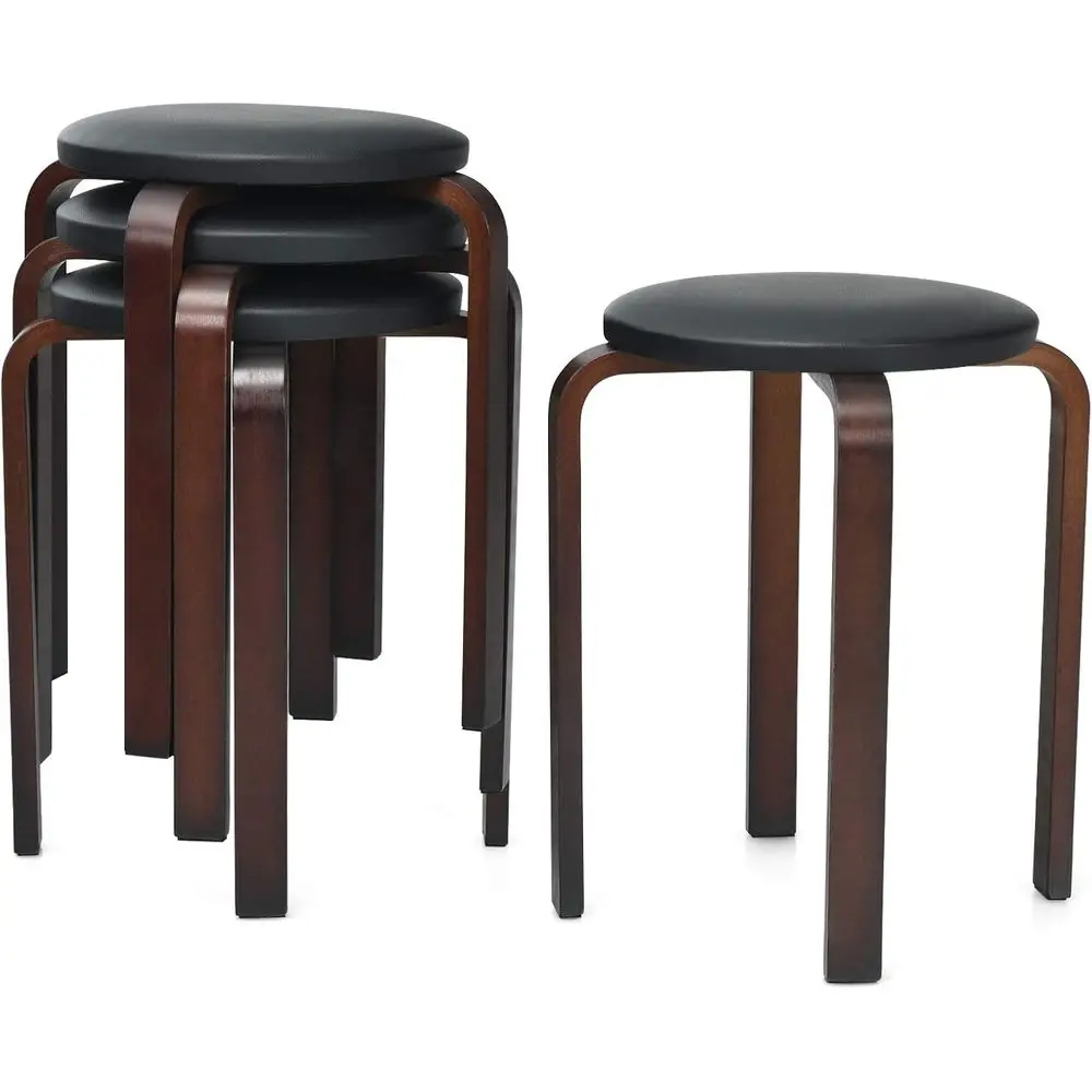 Stackable PU Leather Top Stools, 18.5-Inch, Non-Slip, Portable for Classroom or Kitchen, Set of 4, Black
Stackable PU Leather Top Stools, 18.5-Inch, Non-Slip, Portable for Classroom or Kitchen, Set of 4, Black