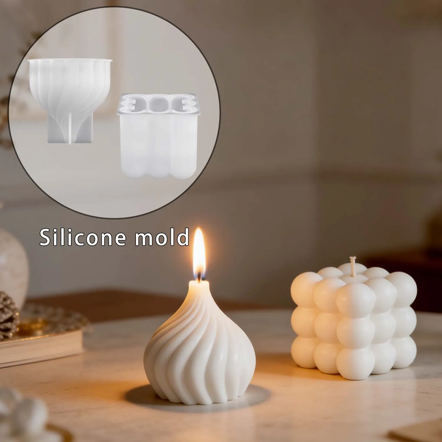 Rotating Candle Molds + Square Geometric 3D Scented Plaster Candle Silicone Molds,available in a variety of styles,holiday gifts
Rotating Candle Molds + Square Geometric 3D Scented Plaster Candle Silicone Molds,available in a variety of styles,holiday gifts