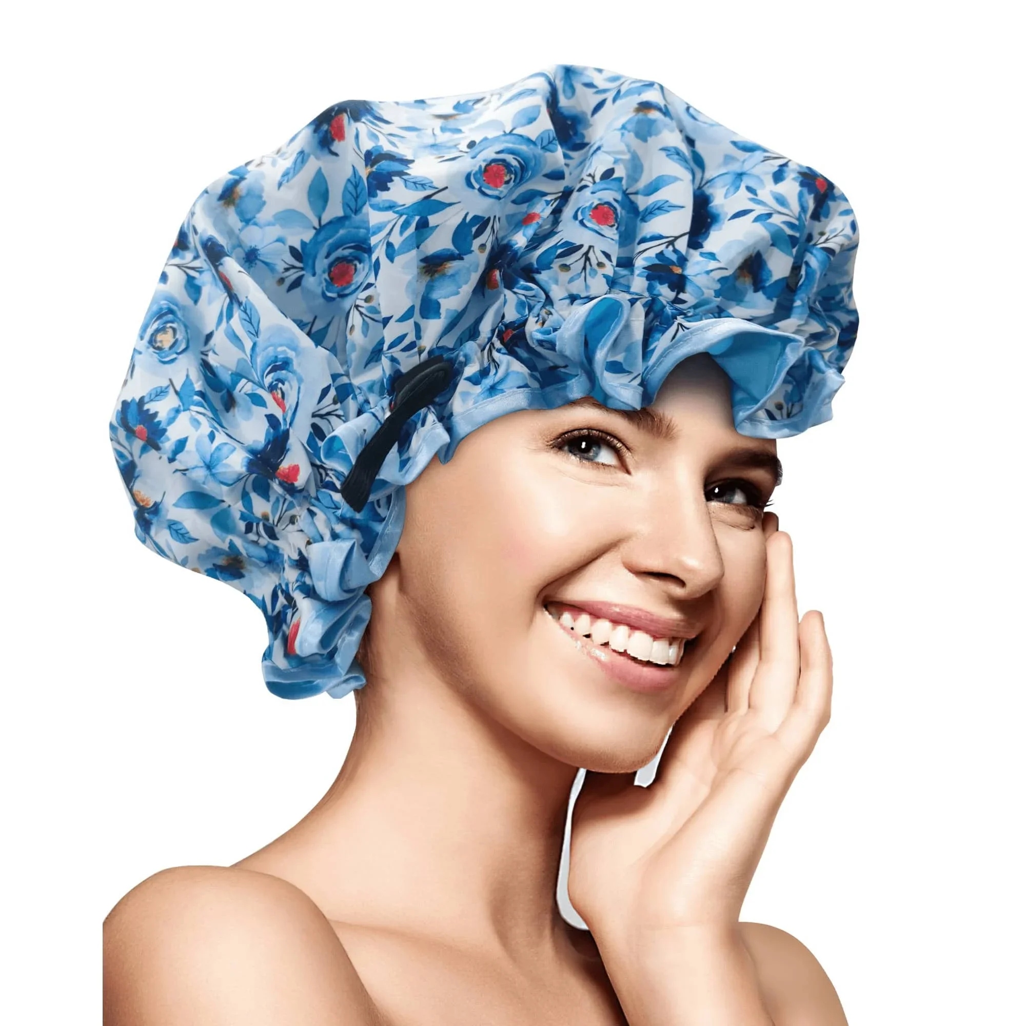 2026 Luxury Shower Cap For Women Reusable Waterproof, Double Layered Shower Caps Bonnet With Adjustable Elastic Strap, Large Satin Lined Shower Bath Cap For All Hair Lengths-Ladies
2026 Luxury Shower Cap For Women Reusable Waterproof, Double Layered Shower Caps Bonnet With Adjustable Elastic Strap, Large Satin Lined Shower Bath Cap For All Hair Lengths-Ladies