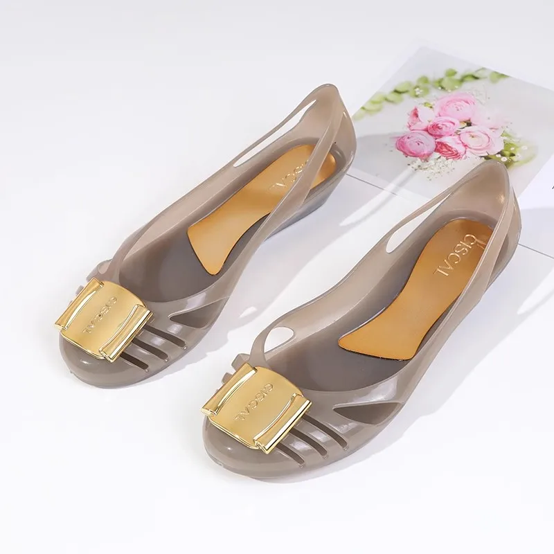Fashionable Plastic Sandals Women's Crystal Jelly Shoe Low Cut Beach Shoes Waterproof Rain Shoes Flat Bottom Casual Sandals
Fashionable Plastic Sandals Women's Crystal Jelly Shoe Low Cut Beach Shoes Waterproof Rain Shoes Flat Bottom Casual Sandals