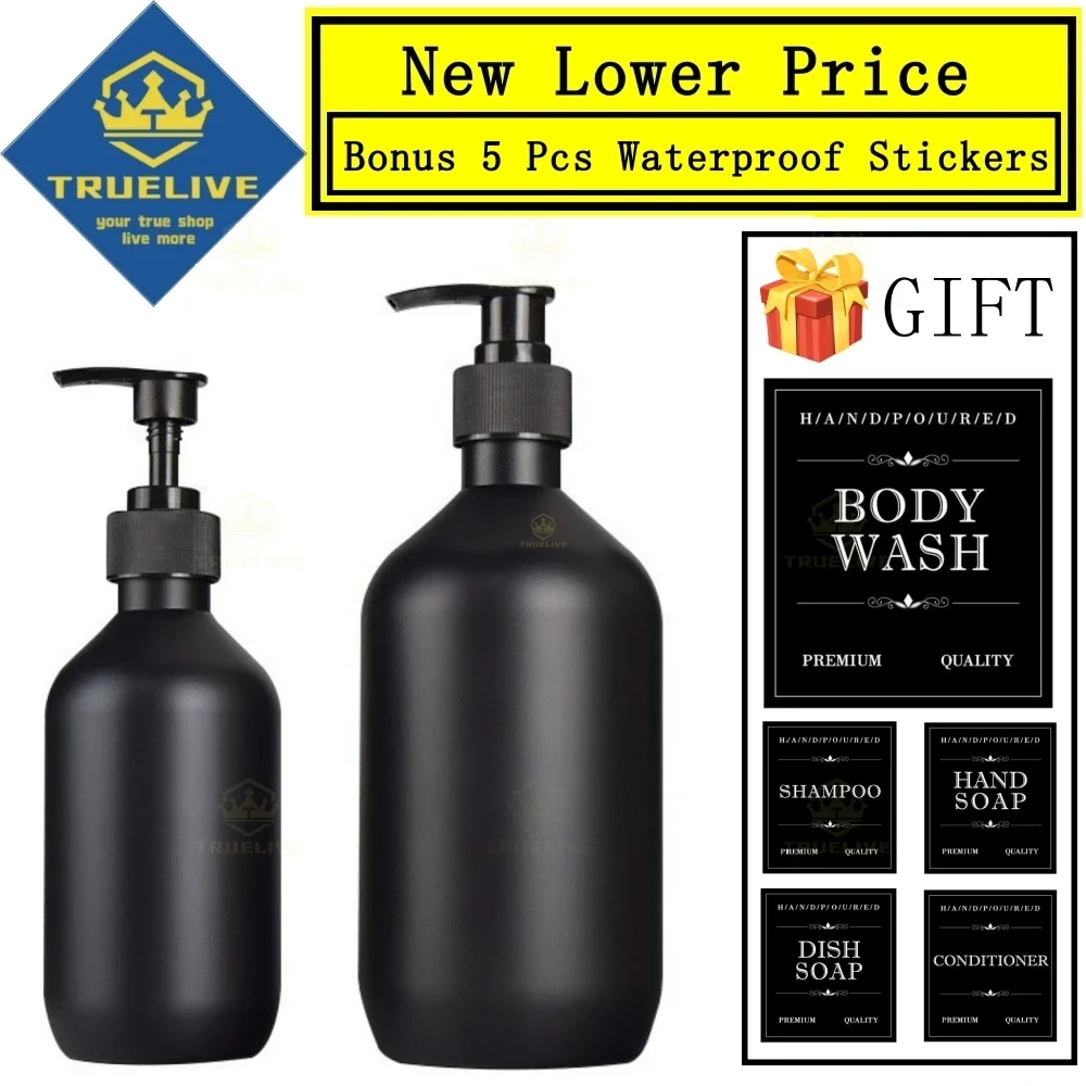5/3/1PCS Soap Dispenser Matte Black 300/500ml Soap Bottle Liquid Dish Soap Dispenser with Plastic Pump Dispenser With Labels
5/3/1PCS Soap Dispenser Matte Black 300/500ml Soap Bottle Liquid Dish Soap Dispenser with Plastic Pump Dispenser With Labels