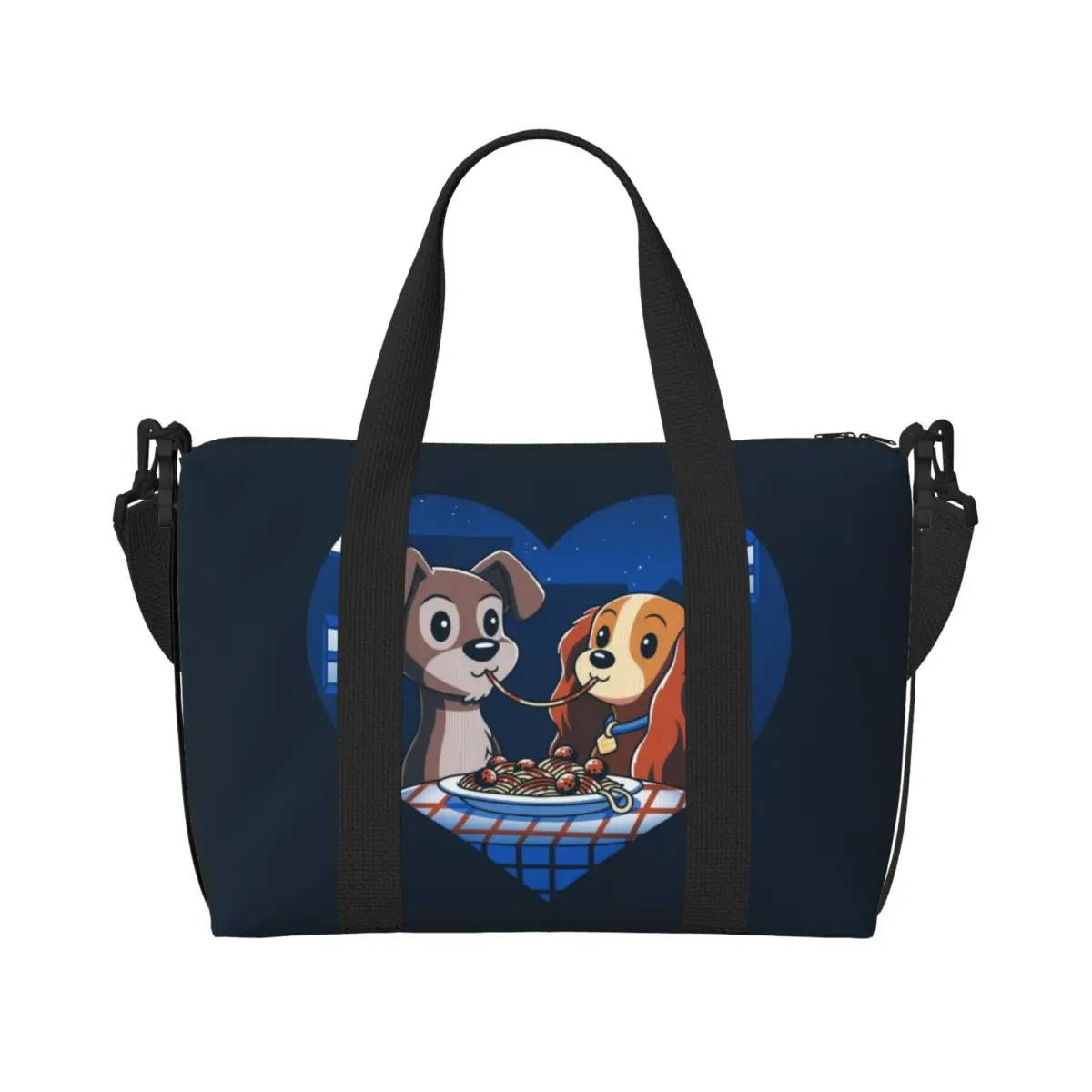 Custom Tramp And Lady Tote Bag Women Large Capacity Funny Cartoon Beach Gym Shoulder Travel Bag
Custom Tramp And Lady Tote Bag Women Large Capacity Funny Cartoon Beach Gym Shoulder Travel Bag