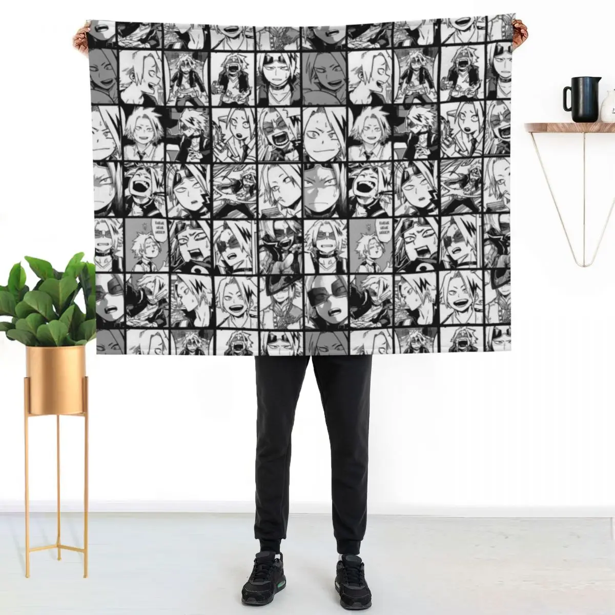 denki - manga panels black and white version Throw Blanket Multi Purpose Soft Warm Blanket for Home Travel
denki - manga panels black and white version Throw Blanket Multi Purpose Soft Warm Blanket for Home Travel