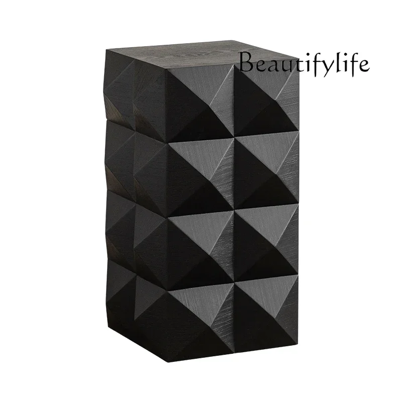 Medieval black living room sofa side balcony B & B small coffee table villa model room bedroom corner table
Medieval black living room sofa side balcony B & B small coffee table villa model room bedroom corner table