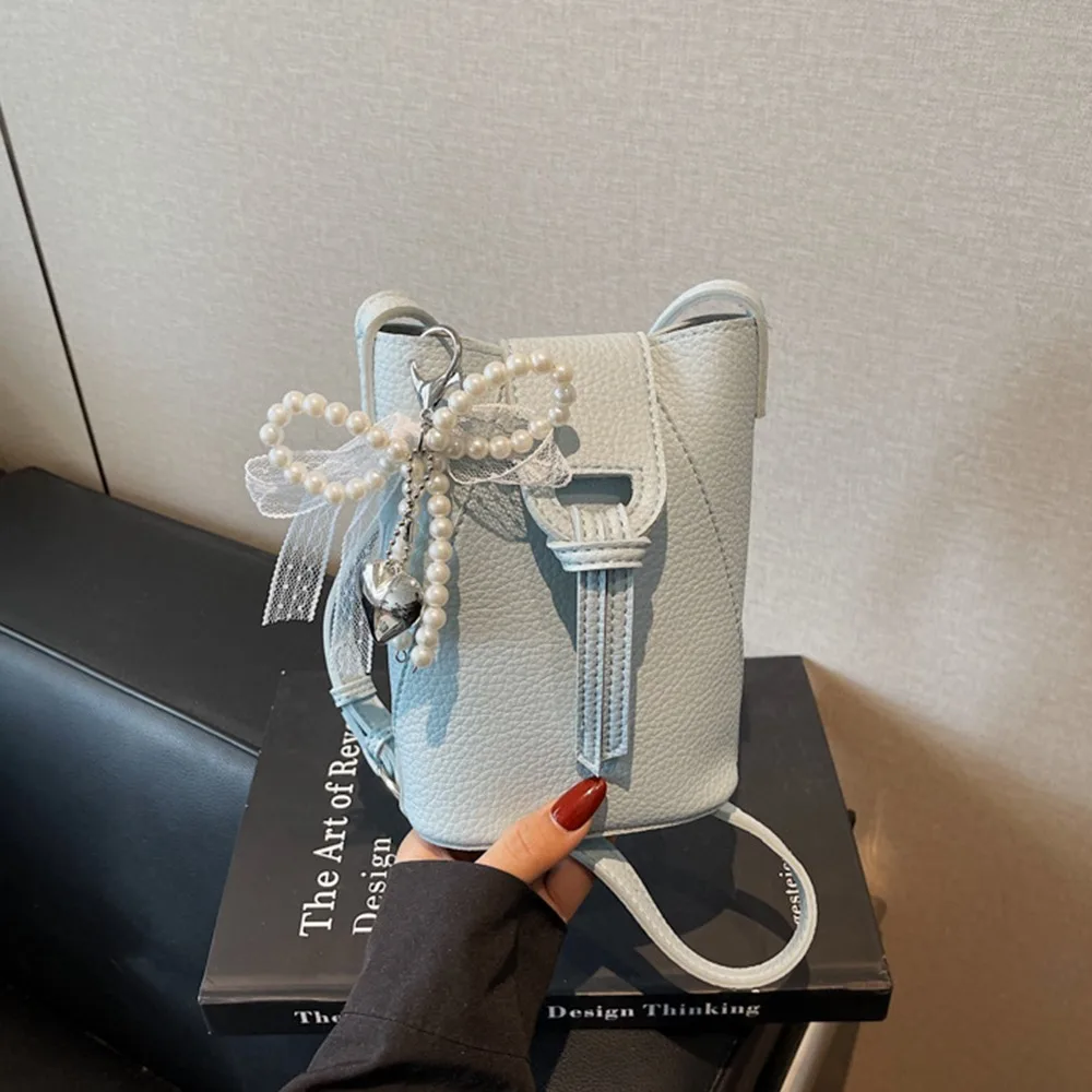 Cute Small Square Bag PU Leather Pearl Bow Pendant Crossbody Phone Pouch Luxury Storage Bag Single Shoulder Bag Student
Cute Small Square Bag PU Leather Pearl Bow Pendant Crossbody Phone Pouch Luxury Storage Bag Single Shoulder Bag Student