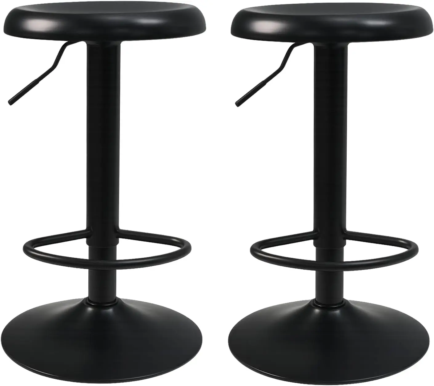 Adjustable Bar Stools Set of 2, Backless Swivel Round Counter & Bar Height Chairs, Modern Black Metal Frame Barstools for Kit
Adjustable Bar Stools Set of 2, Backless Swivel Round Counter & Bar Height Chairs, Modern Black Metal Frame Barstools for Kit