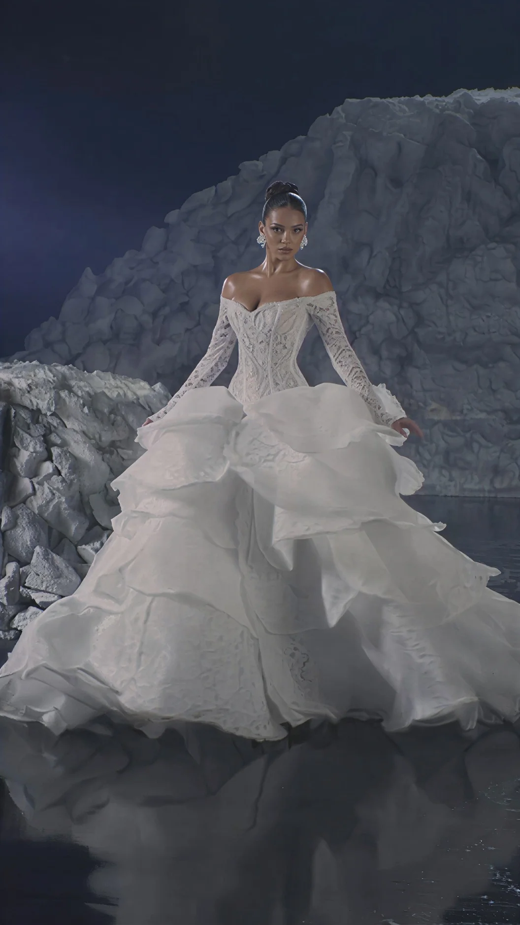 Customized Elegant Ball Gown Wedding Dress Luxurious Lace Off Shoulder Long Sleeve Cathedral Train Bridal Gown Vestidos De Novia
Customized Elegant Ball Gown Wedding Dress Luxurious Lace Off Shoulder Long Sleeve Cathedral Train Bridal Gown Vestidos De Novia