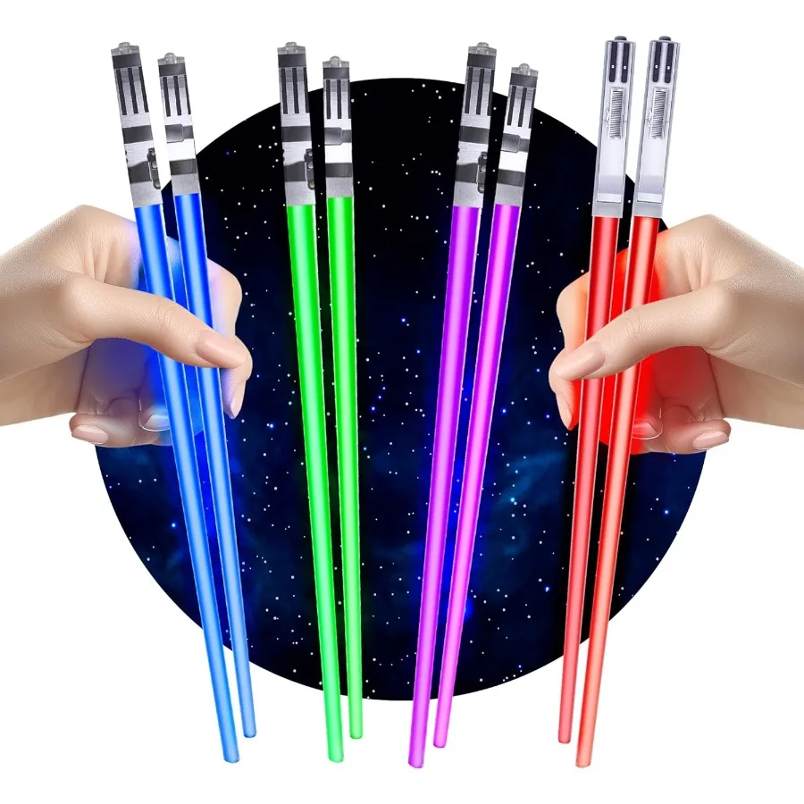 LightSaber Chopsticks Light Up Saber Led with 4 Pairs in Red Blue Green Purple for Fun Dining Experience Ideal for Parties Them
LightSaber Chopsticks Light Up Saber Led with 4 Pairs in Red Blue Green Purple for Fun Dining Experience Ideal for Parties Them